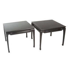 Pair of Black Lacquered Occasional Tables 5