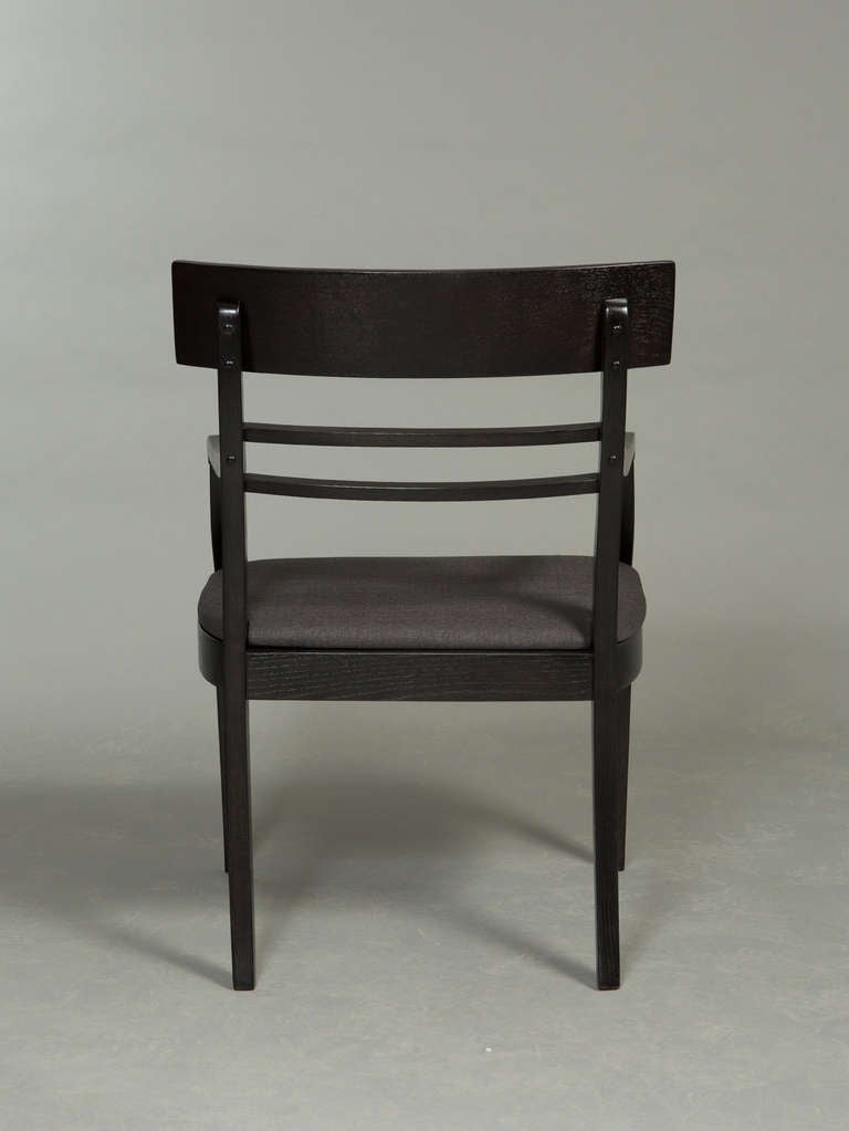 American Ebonized Klismos Dining Chairs For Sale