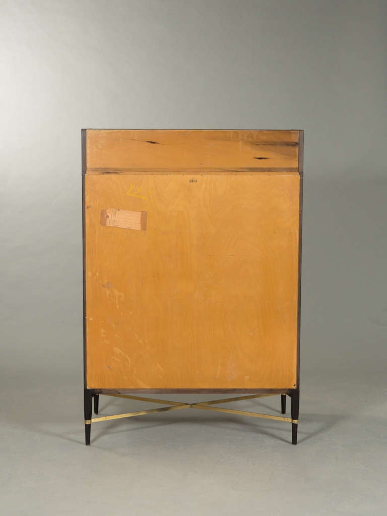 Paul McCobb Ebonized Tall Chest of Drawers or Secretary In Excellent Condition In New York, NY