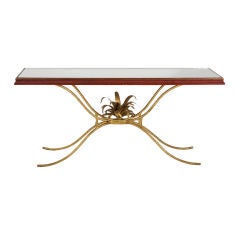 Mid-Century Gilt Iron Console 12