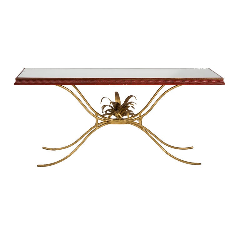 Mid-Century Gilt Iron Console