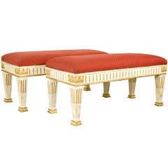 Pair of Neoclassical Style Benches