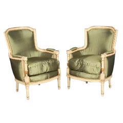 Pair of Louis XVI Style Bergeres