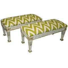 Pair of Neoclassical Style Benches 6