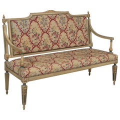 Louis XVI Style Needlepoint Upholstered Settee