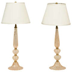 Pair of Barovier & Toso Table Lamps 12
