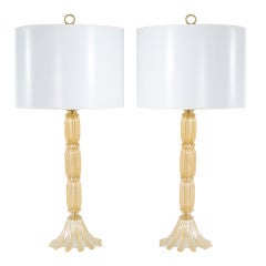 Pair of Seguso Lamps 4