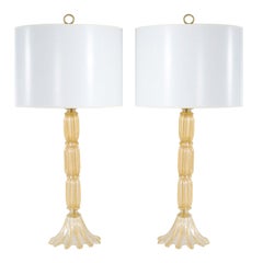 Pair of Seguso Lamps