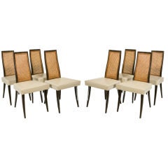 Set of Eight Harvey Probber attributed Dining Chairs