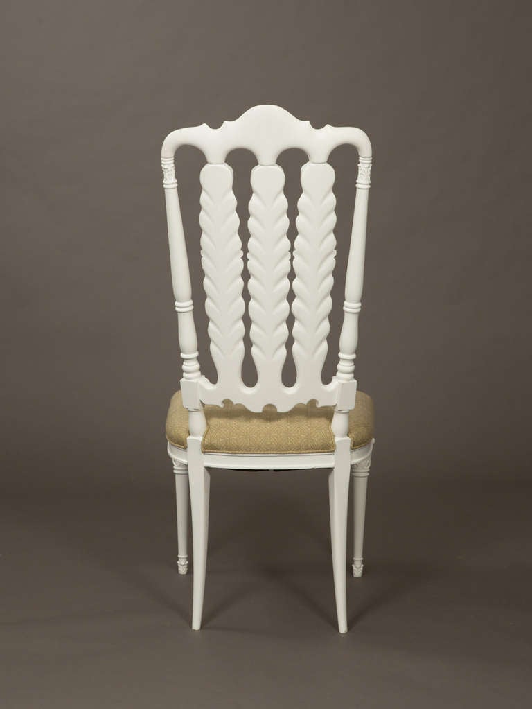Mid-20th Century Eight Italian Neoclassical Design Chairs For Sale