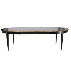 Oval Black Lacquer Dining Table