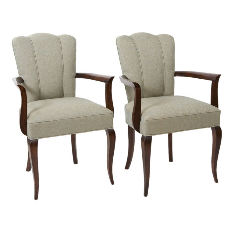 Pair of French Art Deco Armchairs For Sale