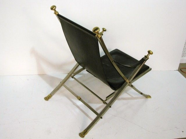 French Pair of Jansen Campaign Chairs