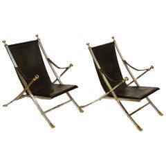 Pair of Jansen Campaign Chairs 3