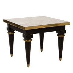Small Travertine Top Sidetable