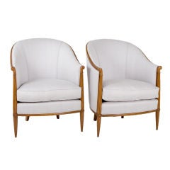 Pair of French Art Deco Armchairs