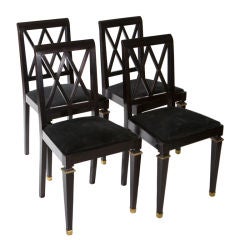 French Neoclassical Ebonized Side Chairs 8