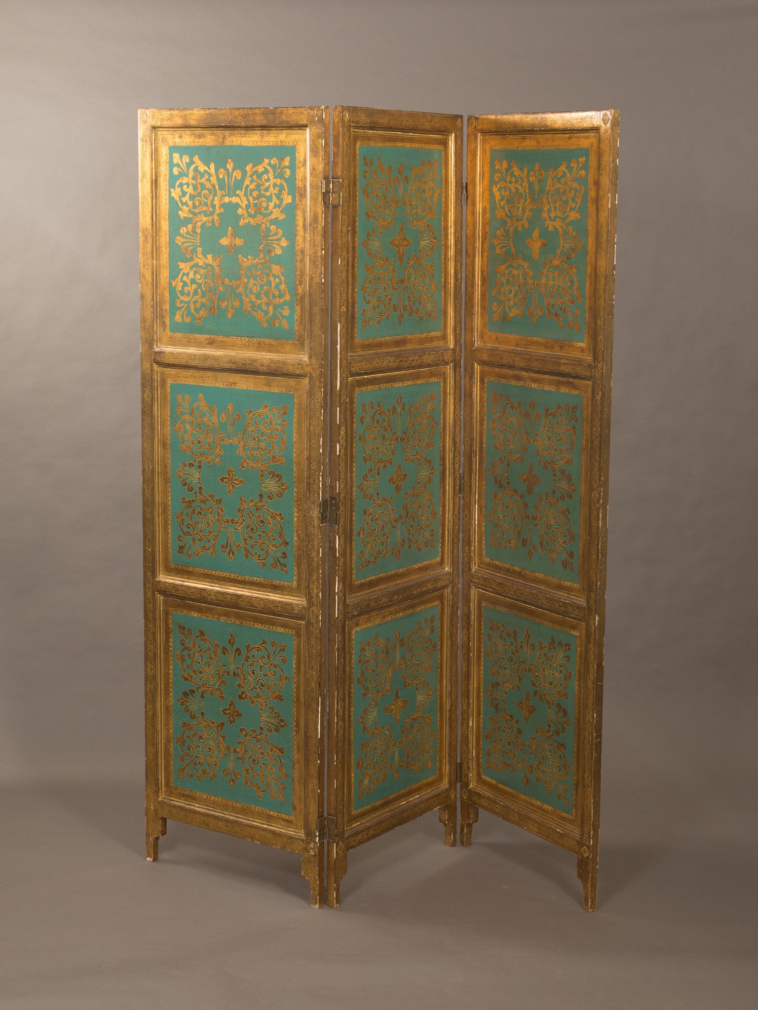 1950s Paint and Gilt Screen