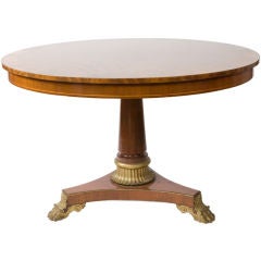 Round Neoclassical Style Dining Table