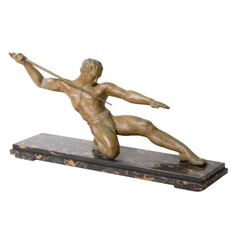 Art Deco Figural Bronze Sculpture For Sale