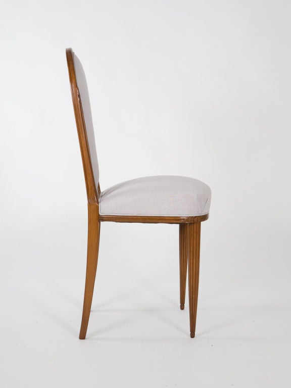 Mid-20th Century Four French Art Deco Side Chairs For Sale