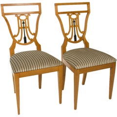 Pair of Fruitwood Side Chairs