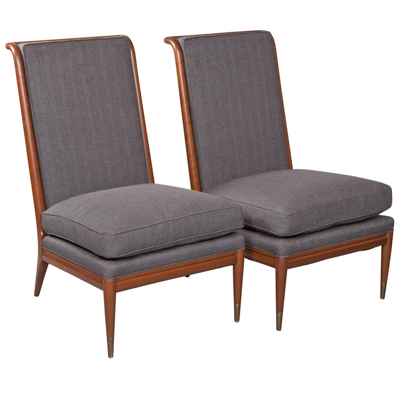 Pair of John Stuart Slipper Chairs For Sale at 1stdibs