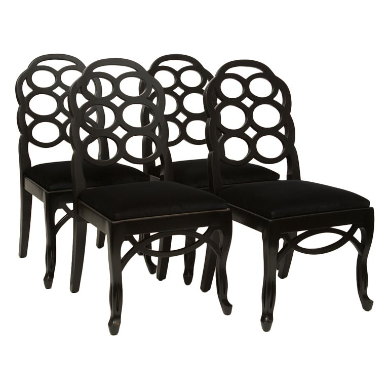 Four Frances Elkins Style Loop Chairs