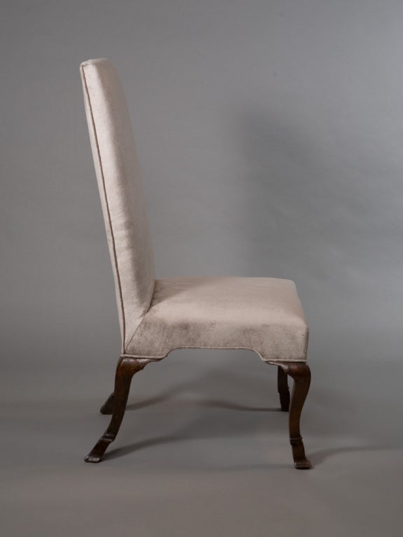 19th Century Pair of Tall English Slipper Chairs
