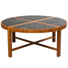 Round Coffee Table with Green Marble Top 10
