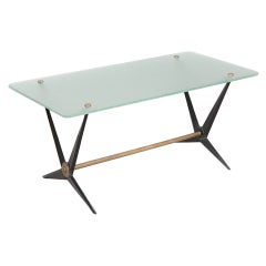 Italian Metal and Glass Coffee Table 6