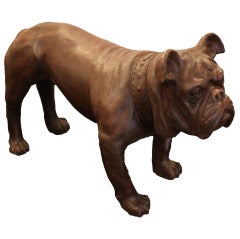 19th C. Terracotta Bulldog