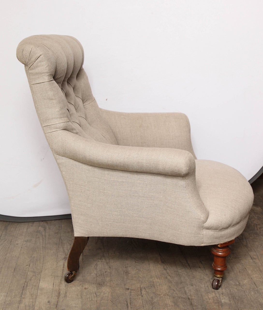 Pair of Buttoned Armchairs 1