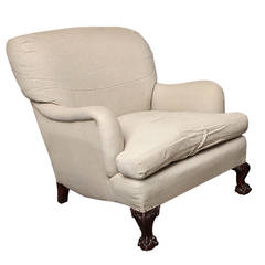 Howard Style Upholsetered Library Armchair