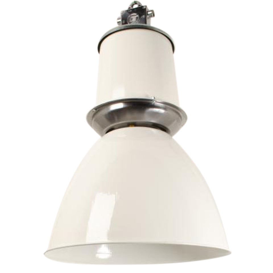 Large White Industrial Downlighter
