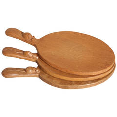 Set of Mouseman Cheese Cutting Board