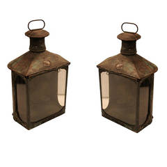 Rare French Copper Street Lanterns