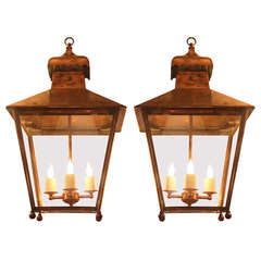 19th Century English Copper Exterior Lantern