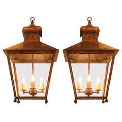 19th Century English Copper Exterior Lantern