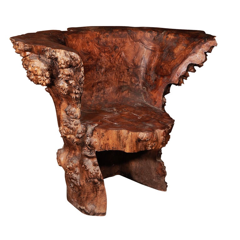 Burl Wood Chair