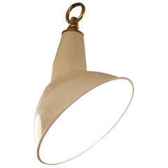 White Enamel Angled Industrial Light