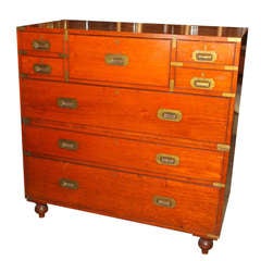 Antique Mahogany Campaign Dresser