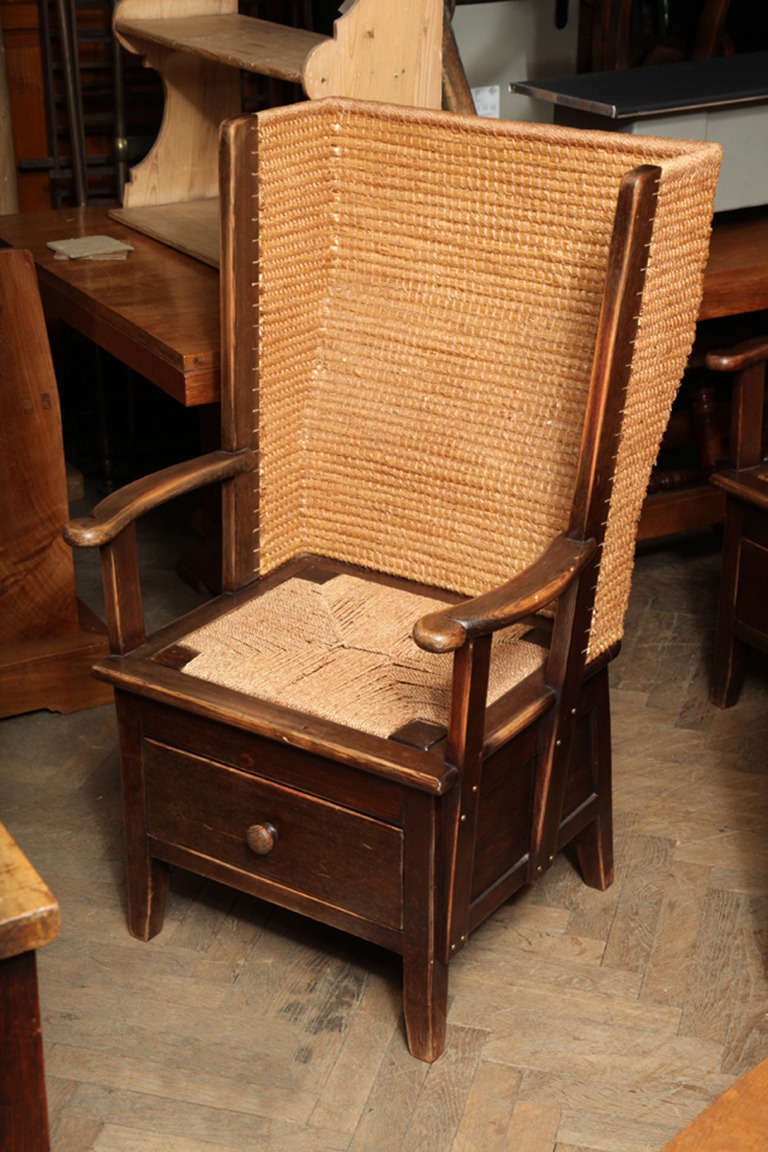 Reproduction Orkney chair with Drawer circa 2000.