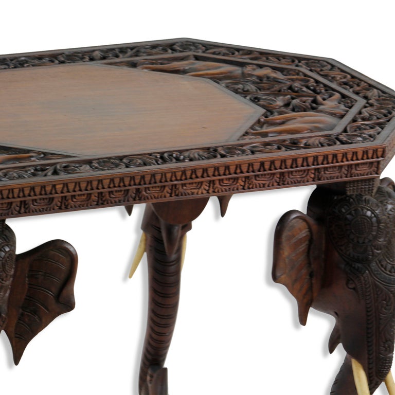 Anglo Indian or Burmese Elephant Motif Table 1