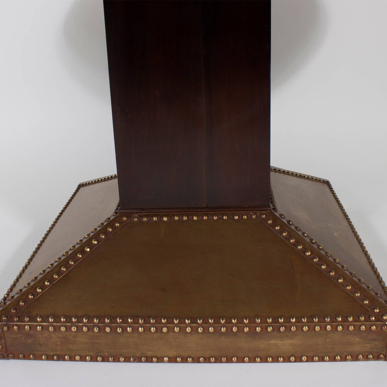 19th Century Large Round Leather Top Games Table with Drink Slides