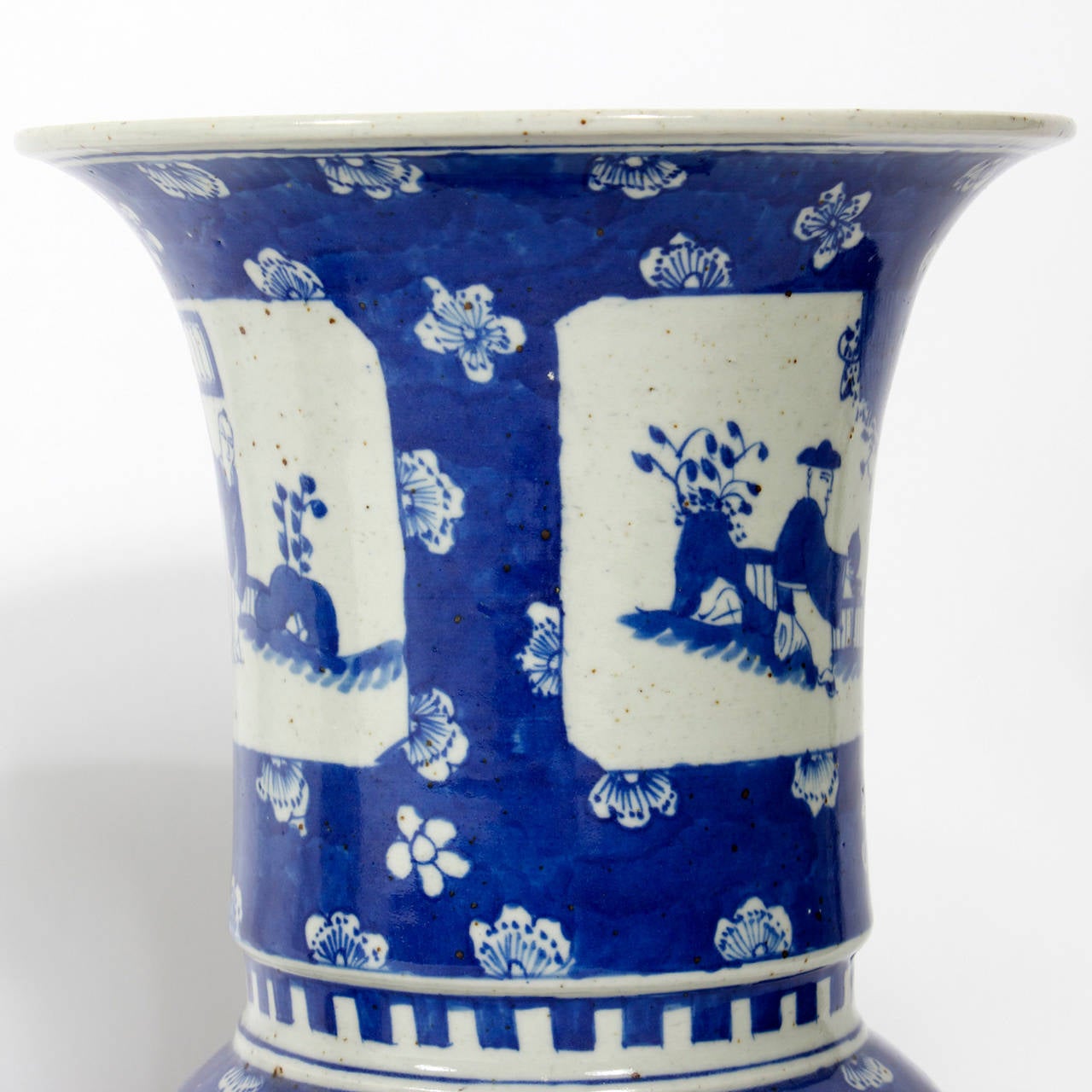 Pair of Chinese Export Blue and White Vases 1
