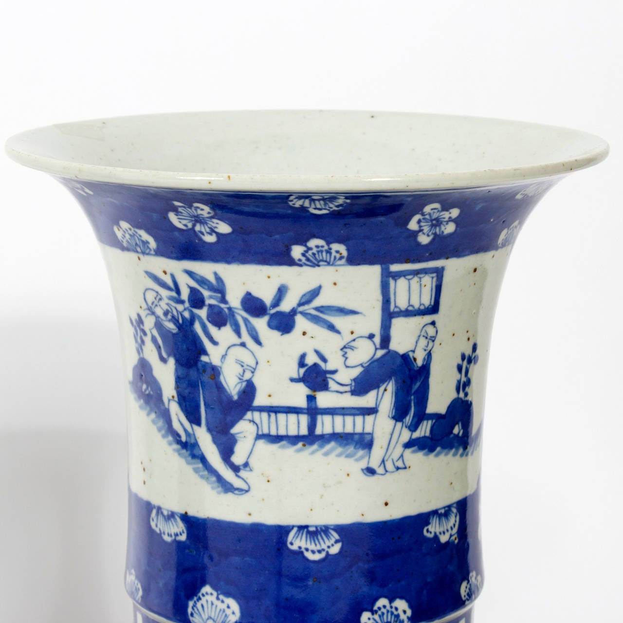 20th Century Pair of Chinese Export Blue and White Vases