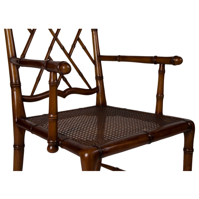 Set of Six Faux Bamboo Chairs at 1stDibs