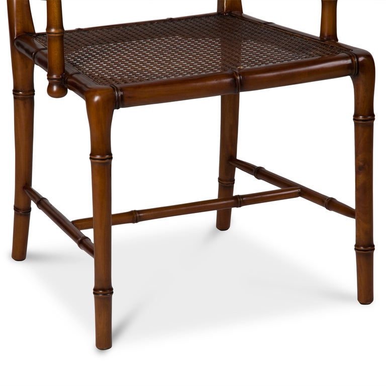 20th Century Set of Six Faux Bamboo Chairs