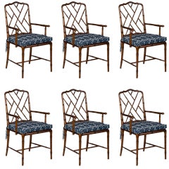 Set of Six Faux Bamboo Chairs 3